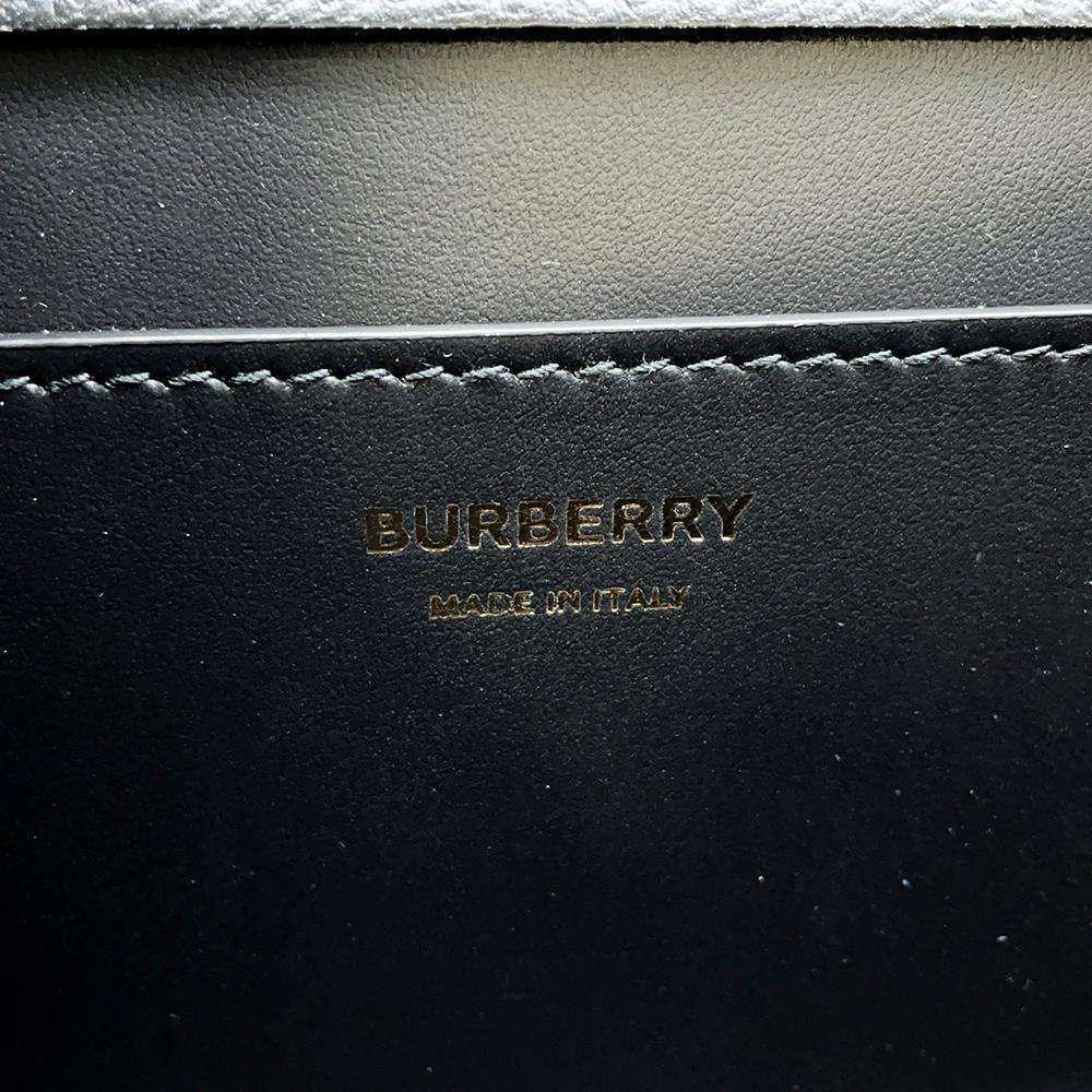 Burberry Shoulder Bag Checkered Canvas Black - Picture 9 of 10
